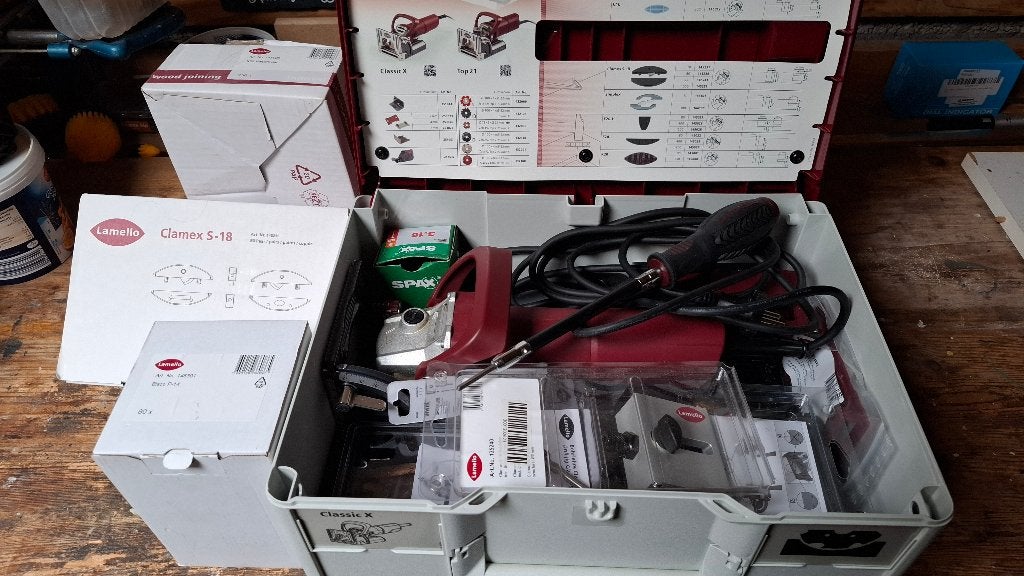 Complete Lamello X set, Lamellenfrees, Zo goed als nieuw, Elektrisch, Ophalen