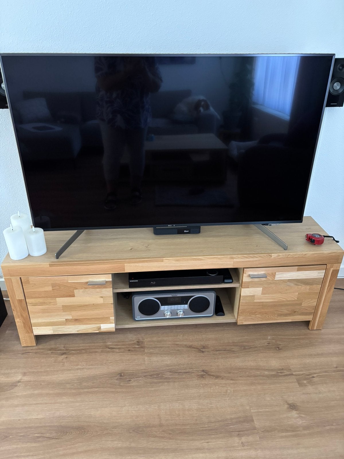 TV meubel in Nieuwstraat, Ophalen, 100 tot 150 cm, Zo goed als nieuw, Minder dan 100 cm