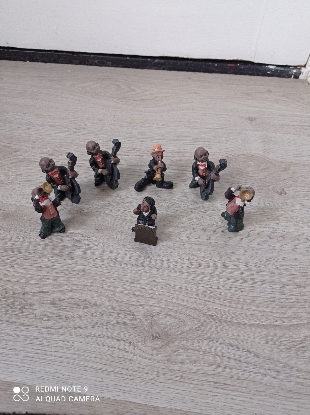 Beeldjes muzikanten 7 stuks., Ophalen of Verzenden