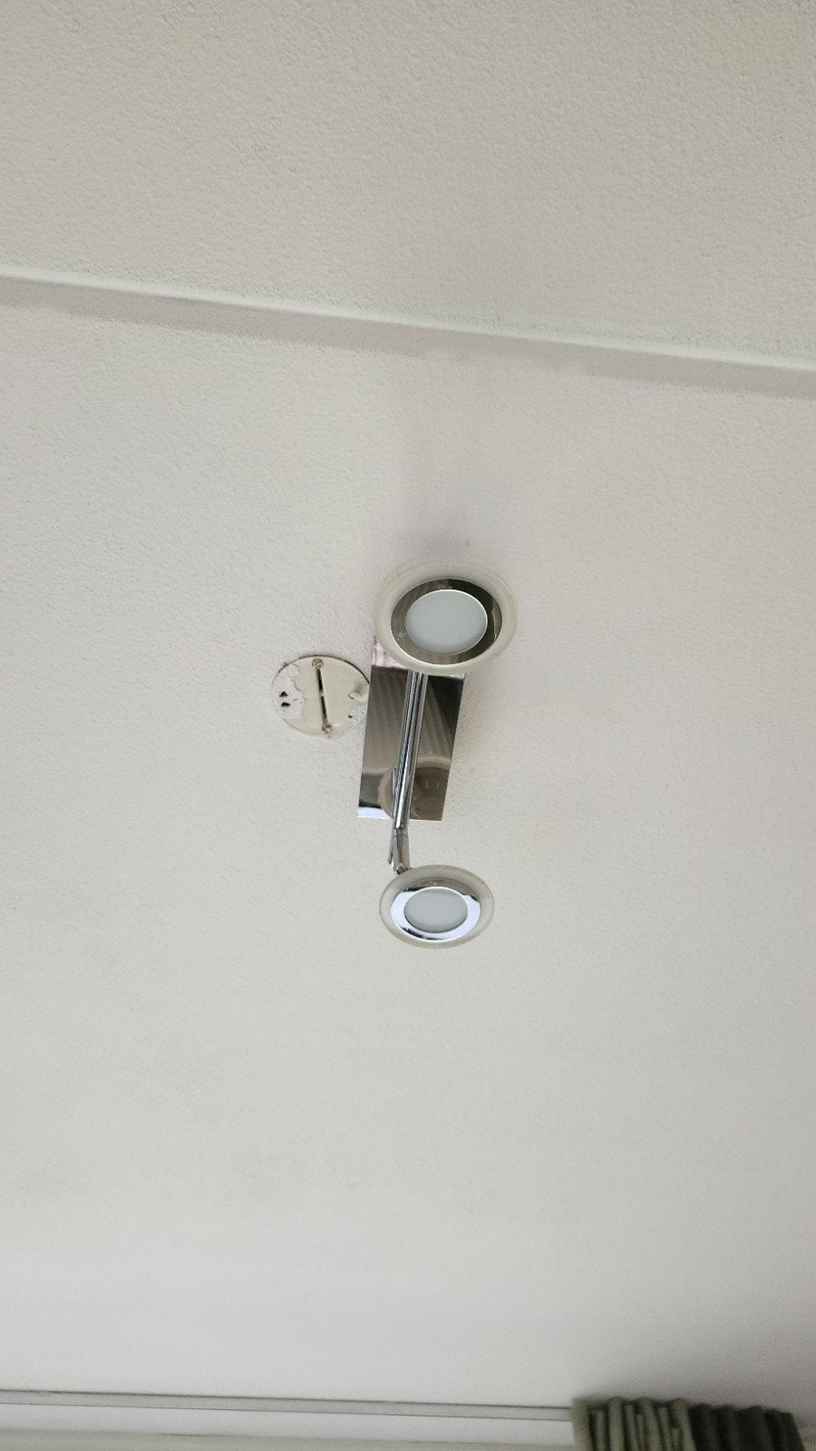 Moderne geintegeerd led plafondlamp met 2 spots, Ophalen, Gebruikt