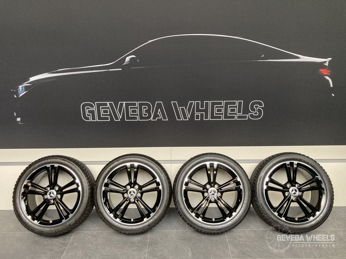 18” originele Mercedes A W177 B W247 velgen + winterbanden, Auto-onderdelen, Banden en Velgen, 18 inch, Gebruikt, -, -