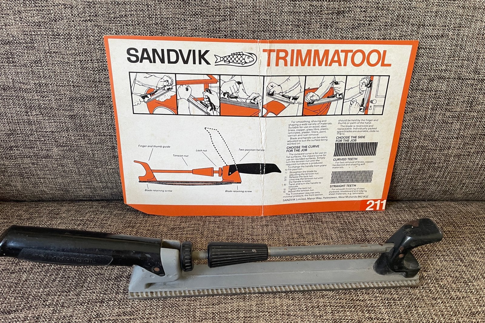 SANDVIK Trimmatool - Vijl, Doe-het-zelf en Verbouw, Gereedschap | Handgereedschap, Ophalen, Gebruikt, Vijl/Rasp