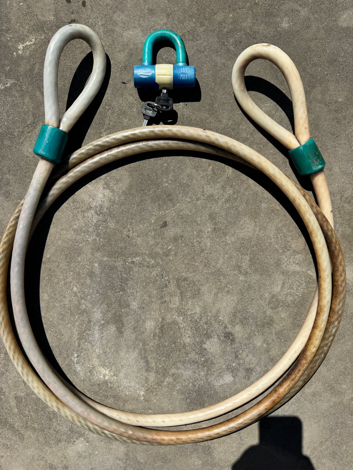 Stazo 5 mtr kabelslot lasso met slot, Ophalen of Verzenden, Gebruikt, Overige typen