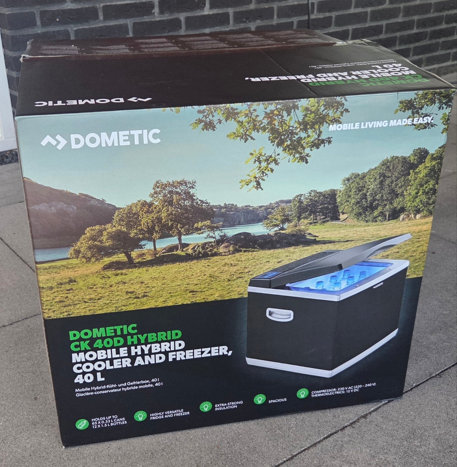 Dometic Waeco CoolFun CK 40D Hybride Koelbox/Vriezer 40L, Caravans en Kamperen, Koelboxen, Ophalen, Gebruikt, Koelbox, Compressor