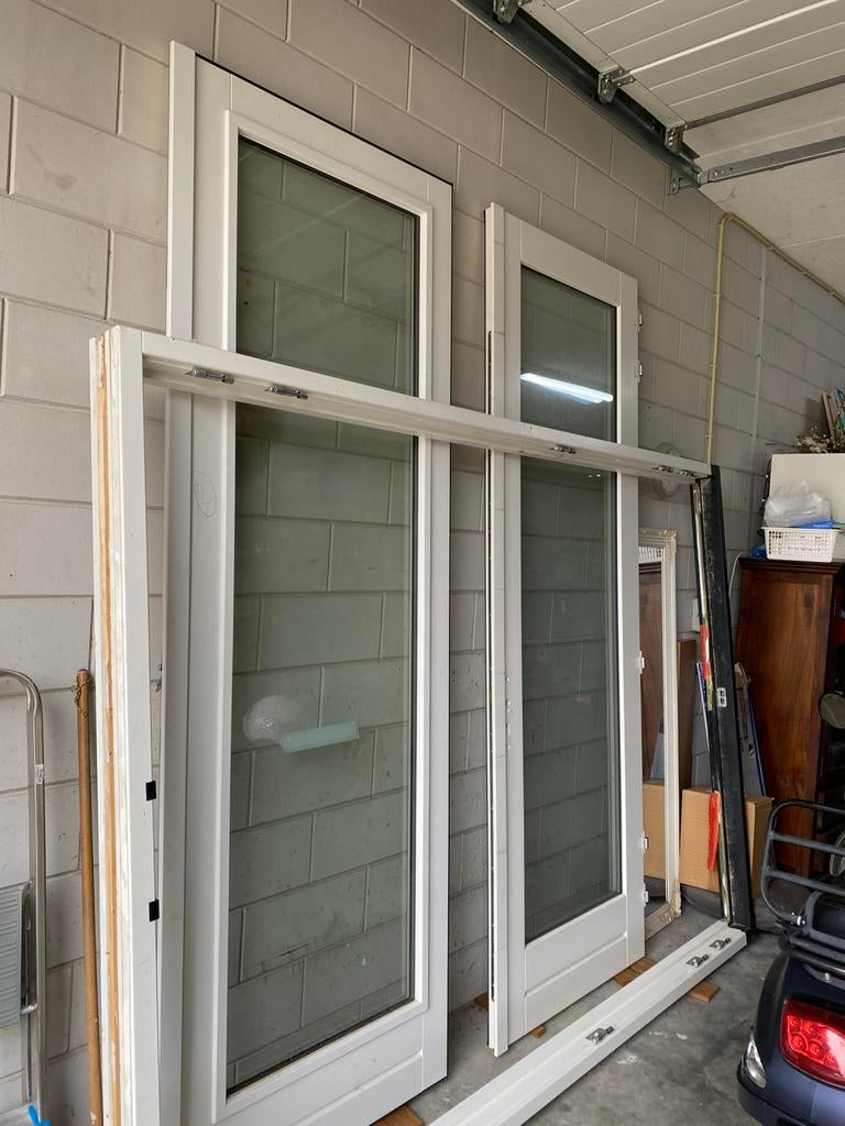 Nieuw! Hardhouten dubbele deuren + kozijn, Doe-het-zelf en Verbouw, Kozijnen en Schuifpuien, Deurkozijn, Nieuw, Ophalen of Verzenden