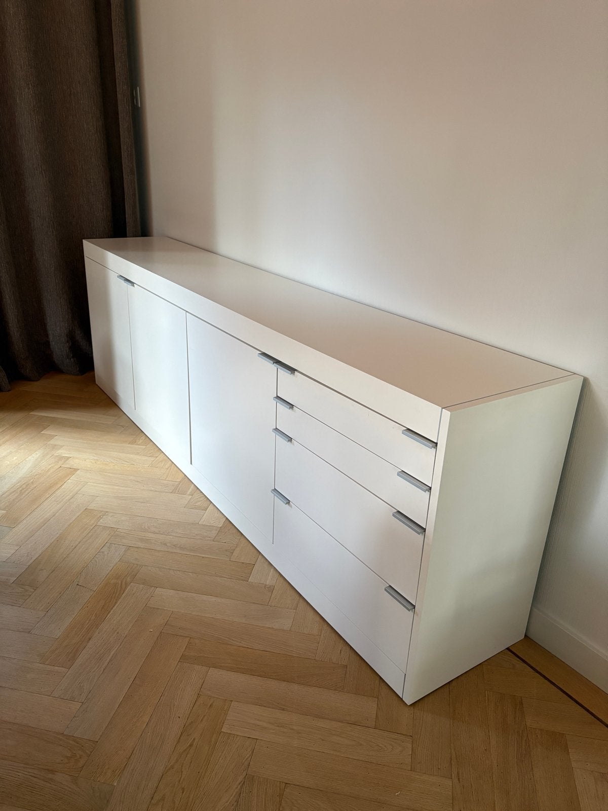 Kast Pastoe wit, Ophalen, Gebruikt, 200 cm of meer, Met lade(s)
