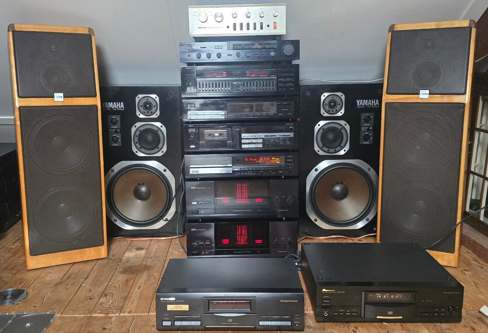 2x Yamaha MX-600 Stereo Eindversterker, Ophalen of Verzenden