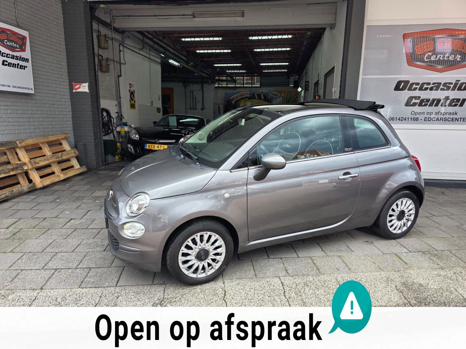 Fiat 500 C 1.2 Lounge cabriolet 54700km, Auto's, Voorwielaandrijving, Dealer onderhouden, Stof, Gebruikt