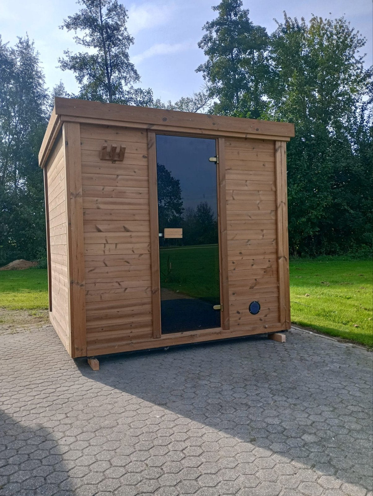 Thermohout 220x200 cm sauna massief hout voor binnen-buiten, Ophalen, Fins of Traditioneel, Wellnessandgarden, Info@leisure-wellness-group.com