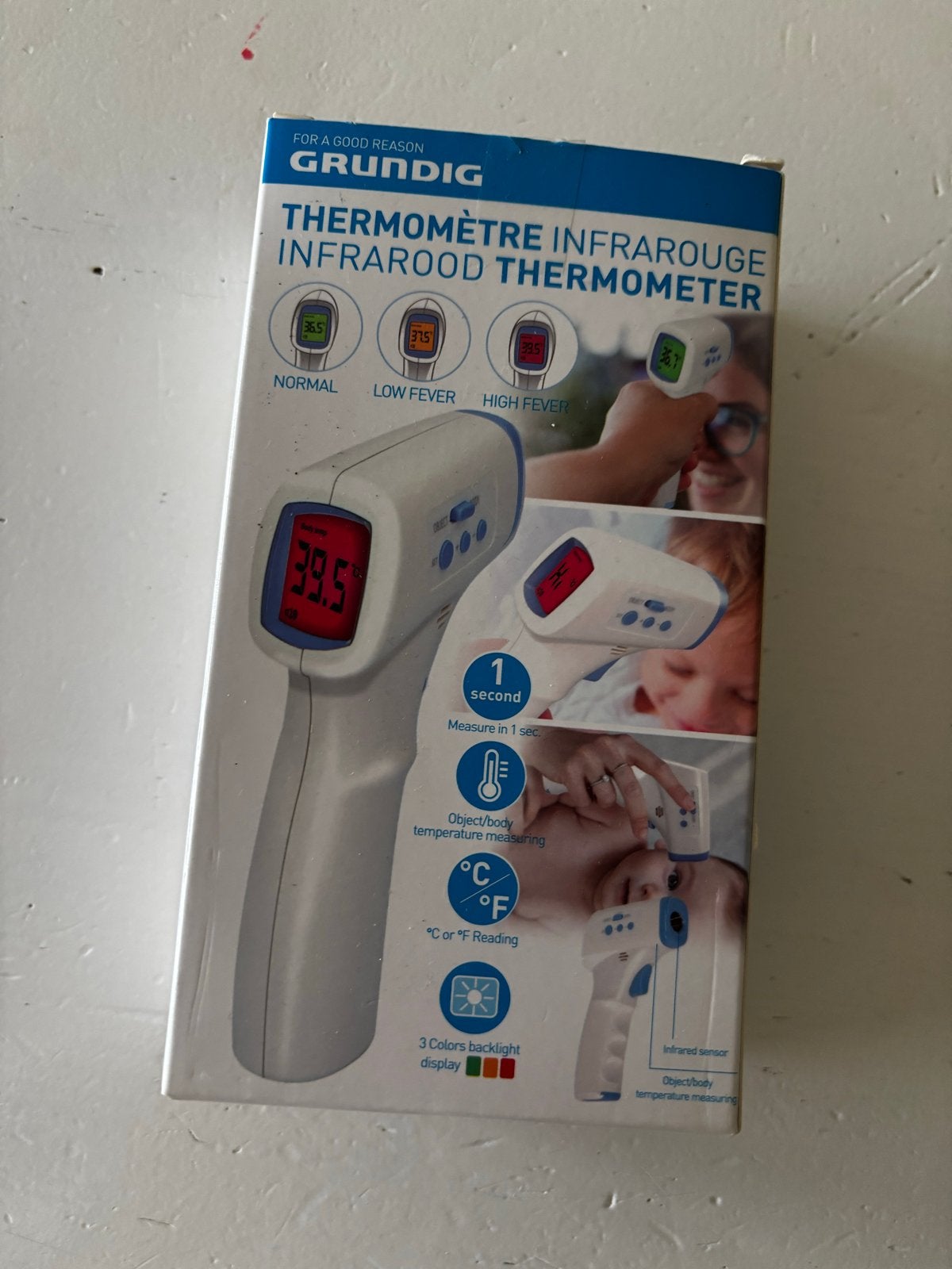 Grundig Infrarood Thermometer - Contactloos en Snel, Ophalen of Verzenden, Nieuw, Overige typen