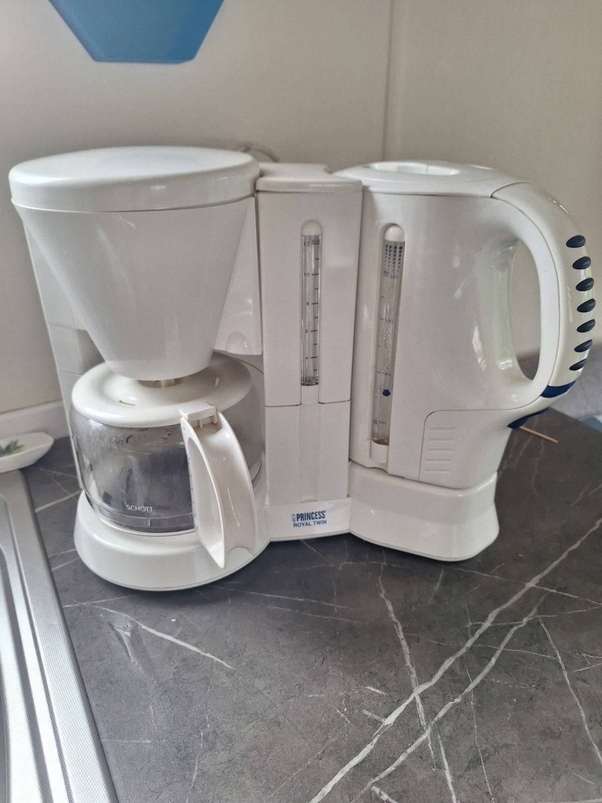 Princess 2410 Duo Koffiezetapparaat & Waterkoker, Witgoed en Apparatuur, Koffiezetapparaten, Gebruikt, 10 kopjes of meer, Koffiemachine