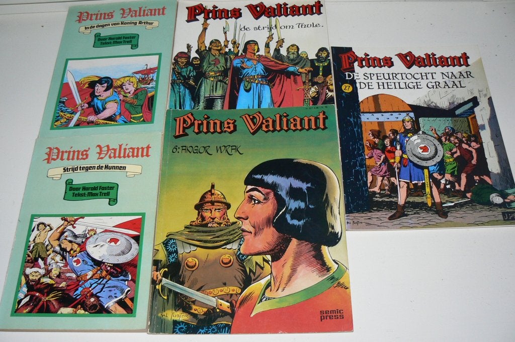 Verzameling van 5 Prins Valiant albums. Ook losse verkoop., Meerdere stripboeken, Ophalen of Verzenden, Zo goed als nieuw