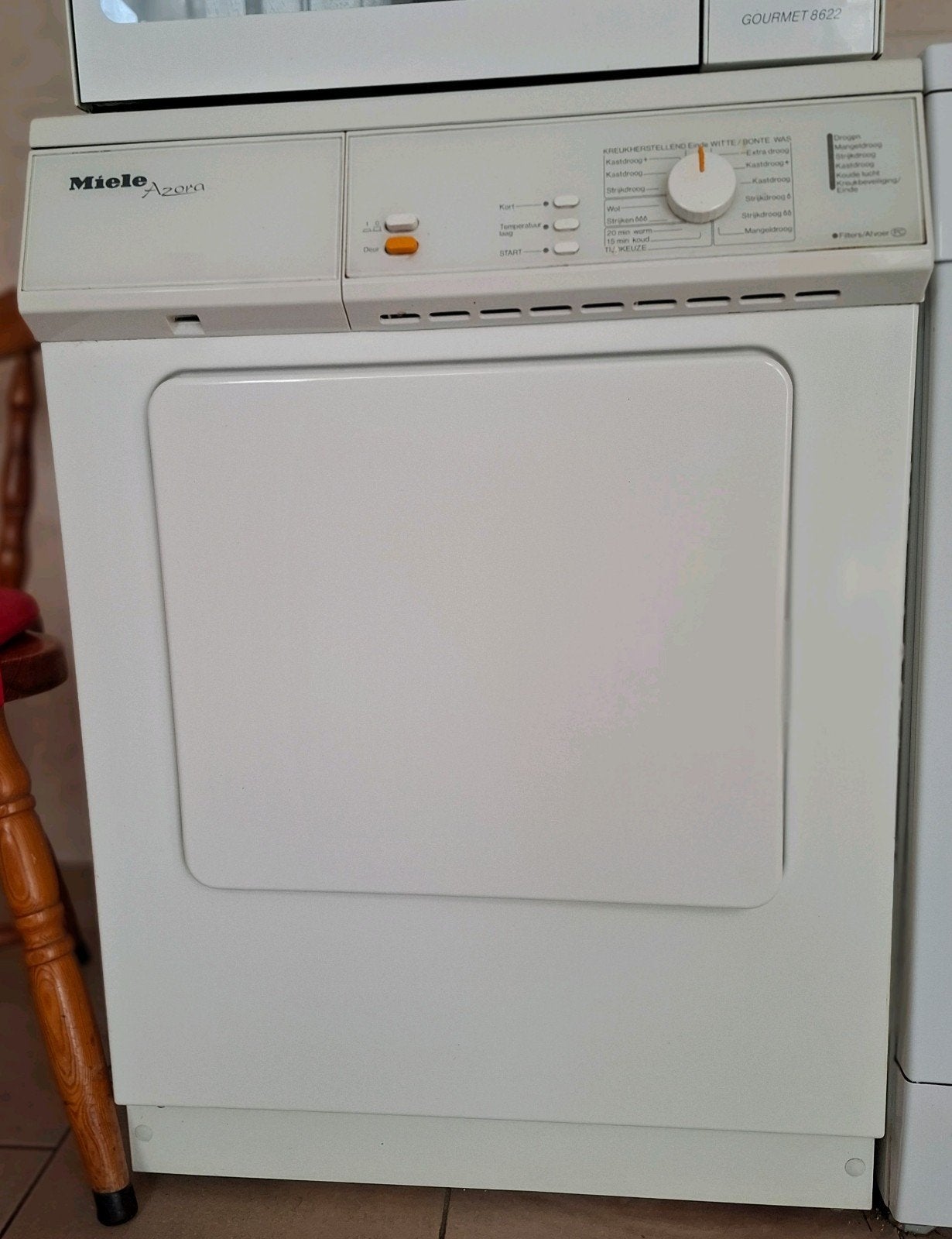 Miele Azora wasdroger - luchtafvoer Betrouwbaar en efficiënt, Ophalen, Gebruikt, Luchtafvoer, 4 tot 6 kg