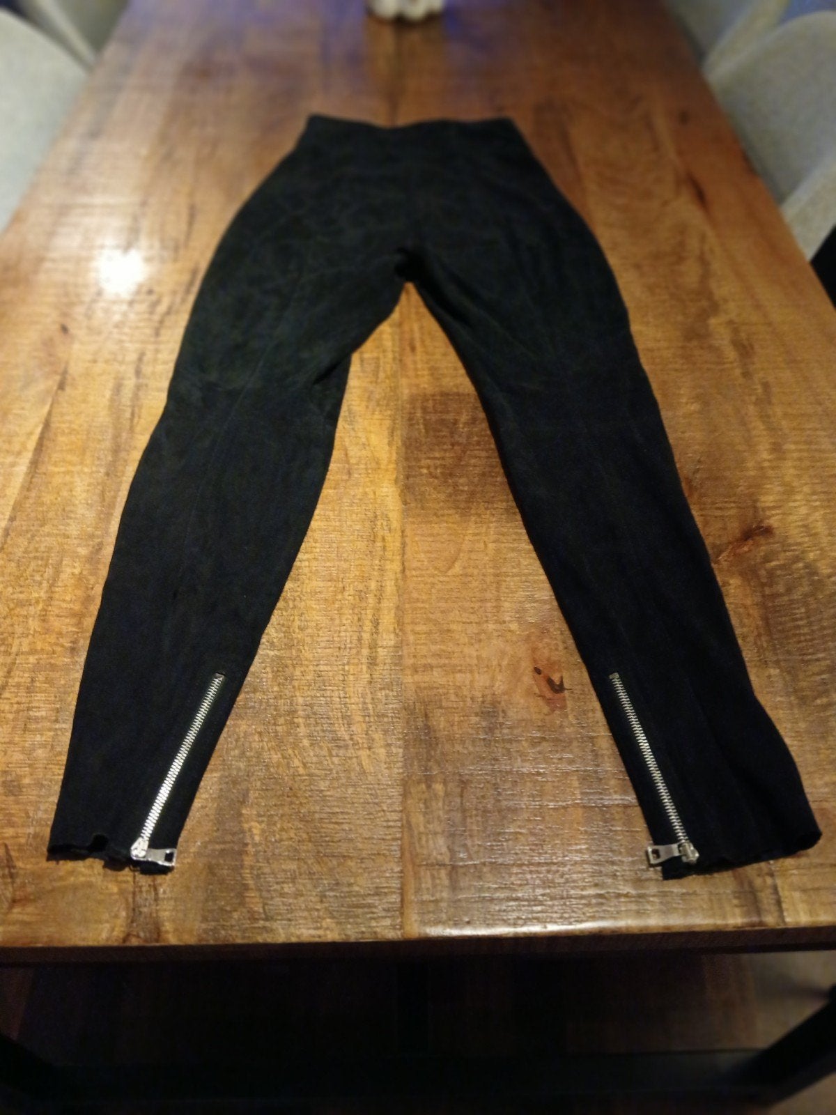Balmain Lamsleer Broek met Ritsen - Maat 36 (S), Ophalen of Verzenden