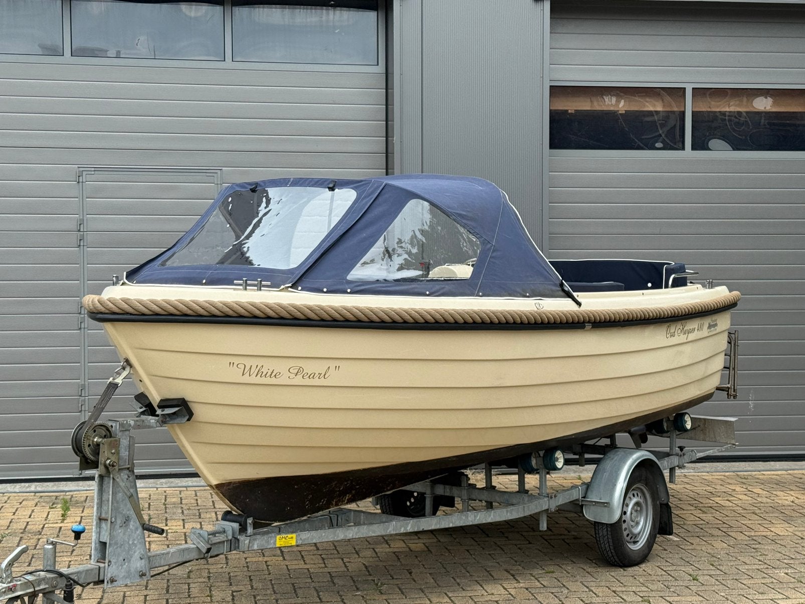 Oud Huijzer 480 | Yamaha 15PK | Kalf Trailer | Nette set!, Ophalen, Rondzit, Gebruikt, 15 pk