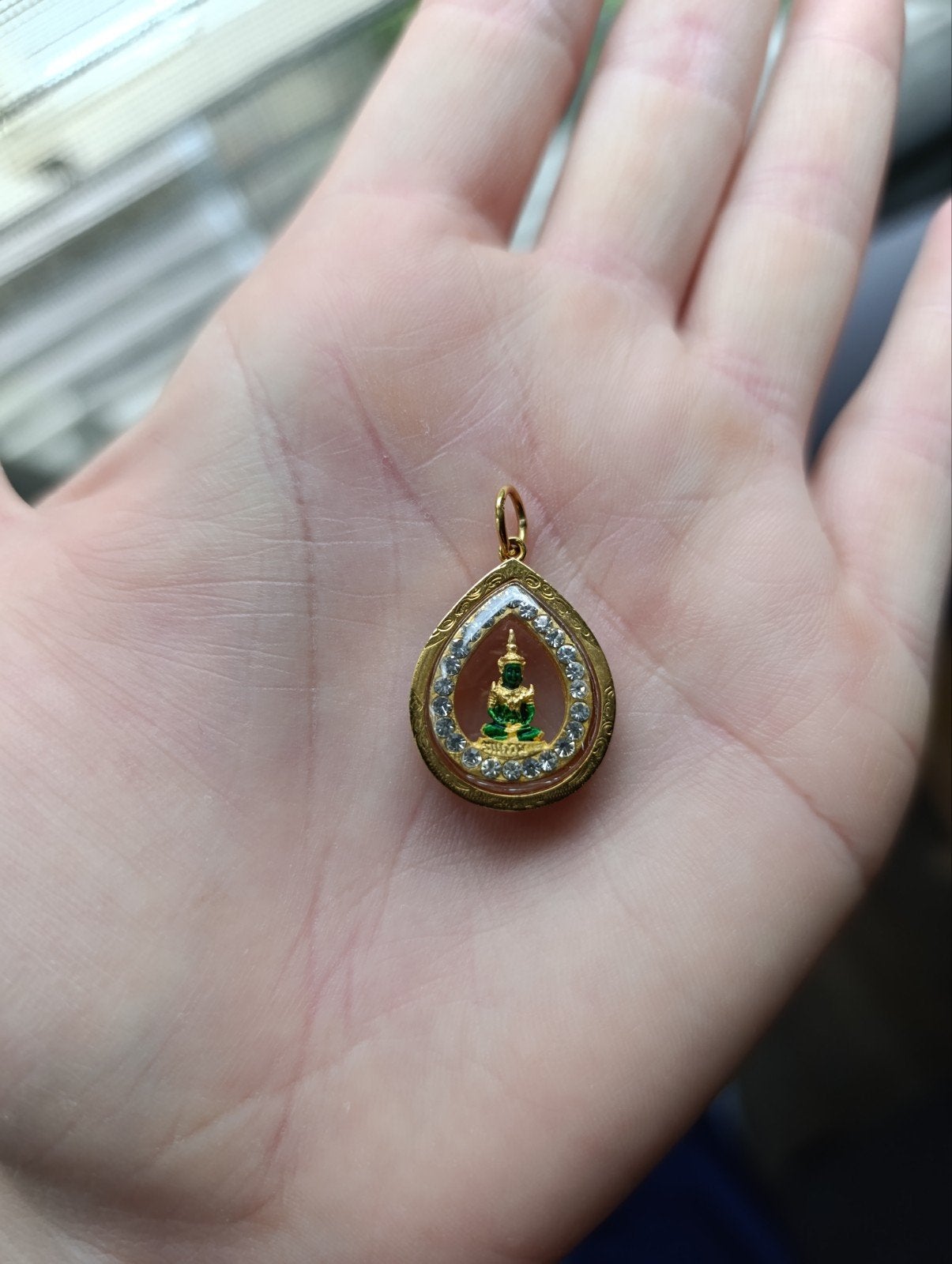 Vintage boeddha ketting hanger gold plated, Overige voorstellingen, Nieuw, Ophalen of Verzenden, Goud