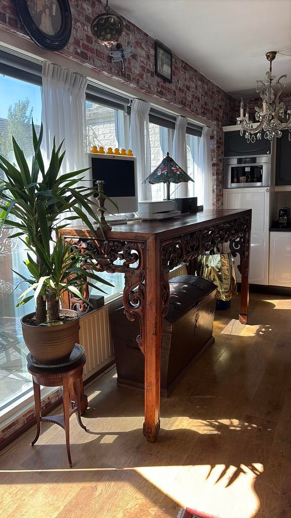 Mooie grote gestoken hangt tafel, Ophalen