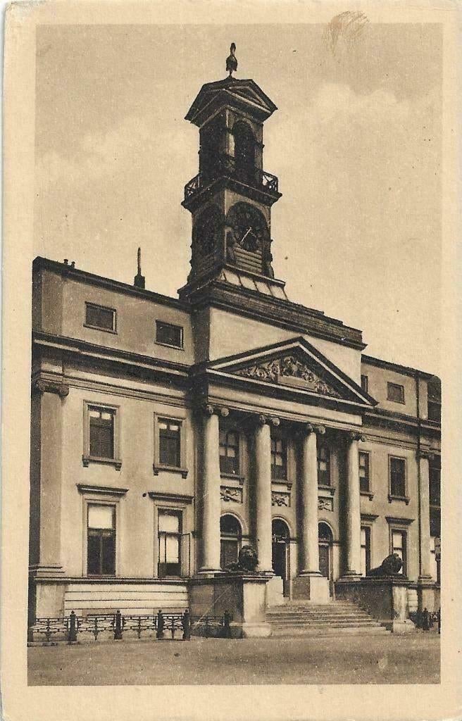 AK Dordrecht - Stadhuisplein met Stadhuis, Verzenden, 1920 tot 1940, Ongelopen, Zuid-Holland