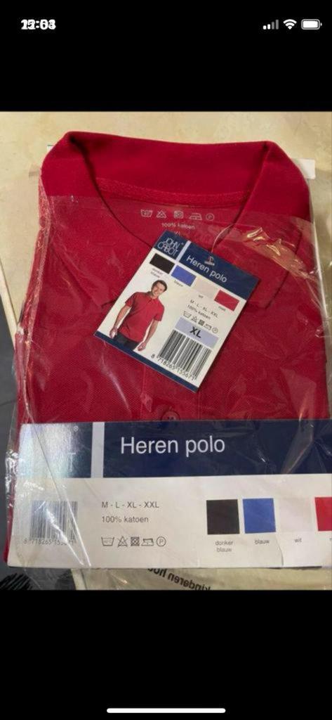 Nieuwe John Cabot Heren Polo Rood - Maat XL, Kleding | Heren, Ophalen, Nieuw, Maat 56/58 (XL), Rood