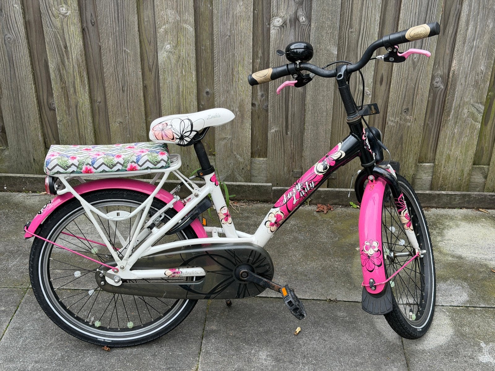Loekie Lady Little meisjesfiets 20 inch, Terugtraprem, Gebruikt, Ophalen of Verzenden, Handrem