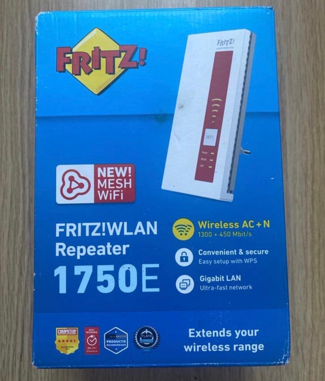 FRITZ!WLAN Repeater 1750E - Mesh WiFi Versterker, Verzenden, Nieuw