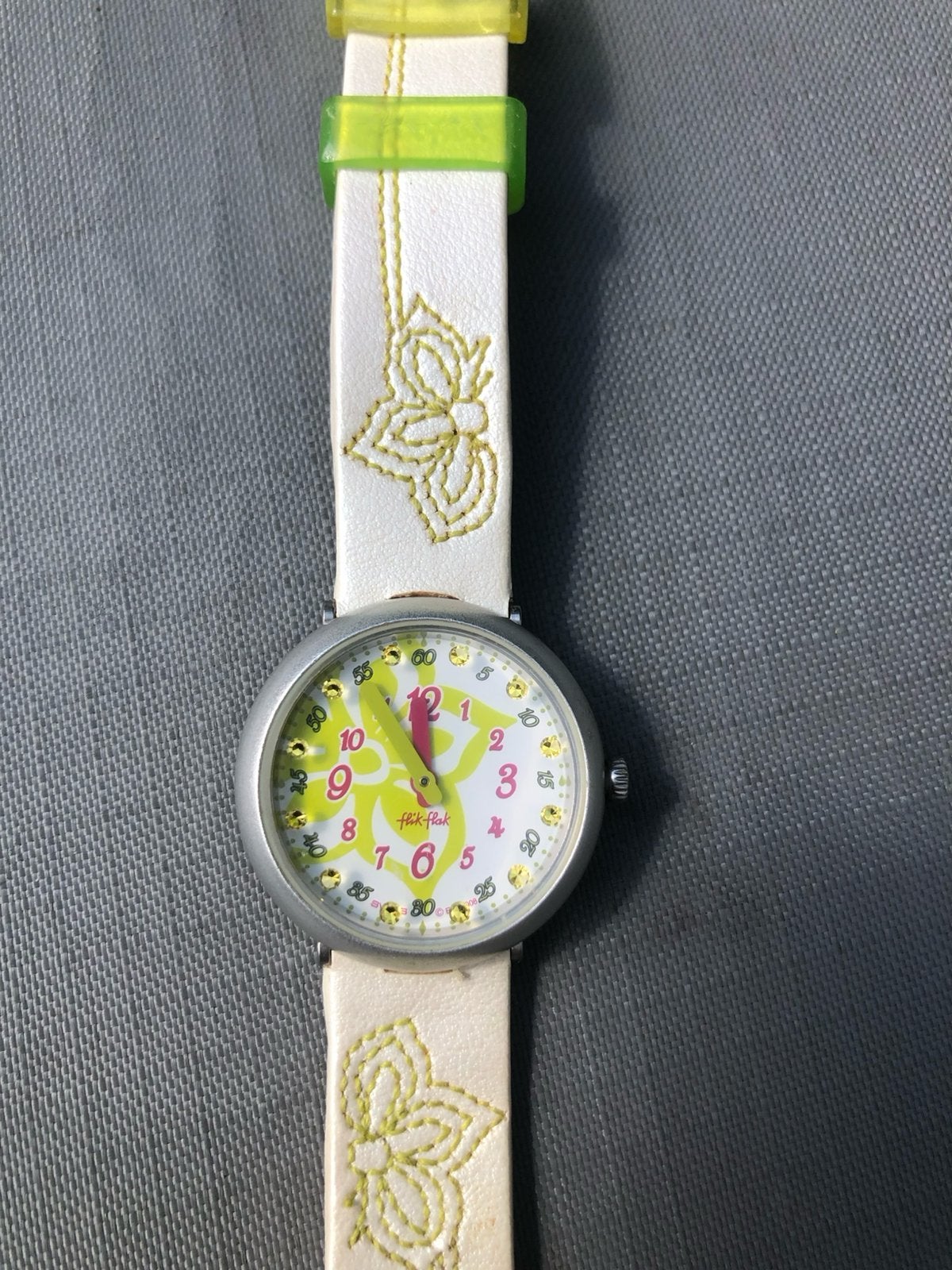 Flik Flak Horloge voor Kinderen - Gebloemd Design, Ophalen of Verzenden, Gebruikt, Beige, Jongen of Meisje