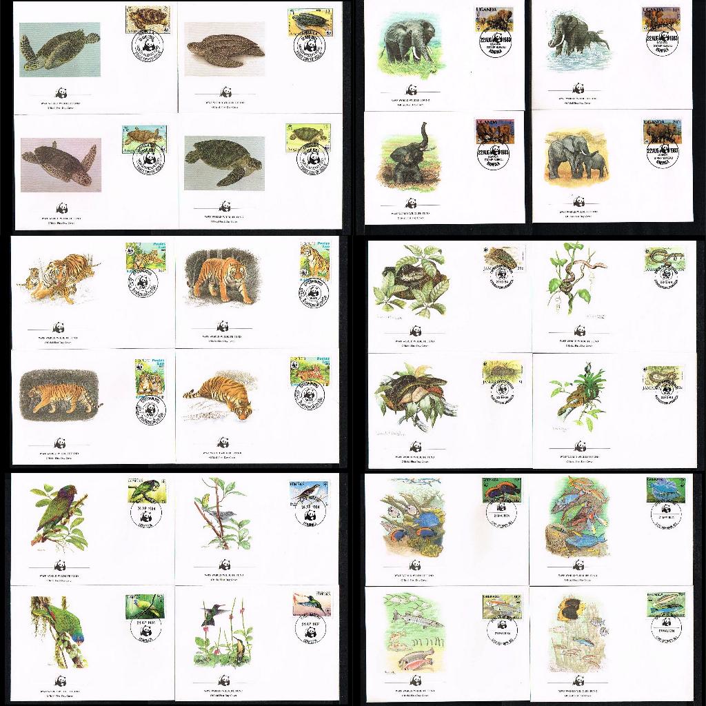 Uitzoeken FDC's Wereld Natuur Fonds (WWF), Postzegels en Munten, Postzegels | Eerstedagenveloppen, Ophalen of Verzenden, Onbeschreven
