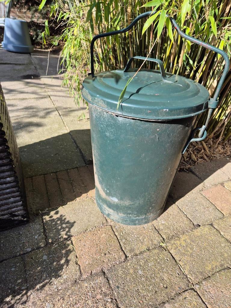 Groene metalen melkbus met deksel, Ophalen, Metaal, Minder dan 50 cm