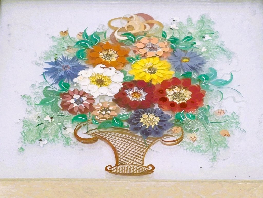 Achter glasschilderij., Antiek en Kunst, Curiosa en Brocante, Ophalen of Verzenden