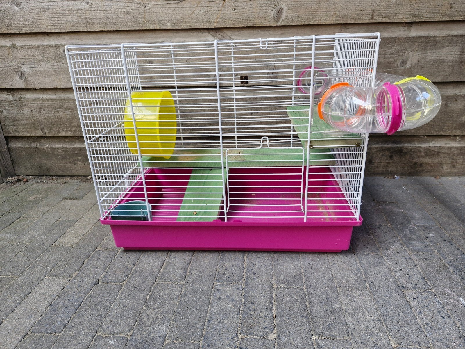 Hamsterkooi roze, Ophalen, Zo goed als nieuw, Loopwiel of Rad