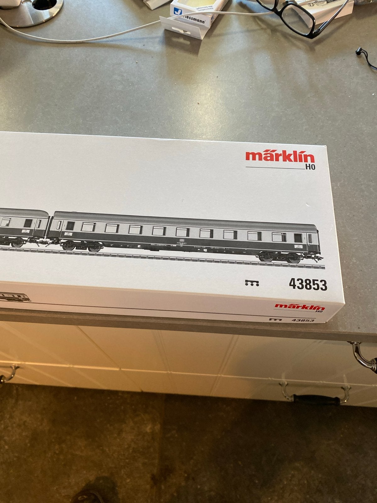 Märklin H0 43853 IC-rijtuigenset "Rheingold" DB Epoche IV, Wisselstroom, Treinset, Ophalen of Verzenden, Zo goed als nieuw