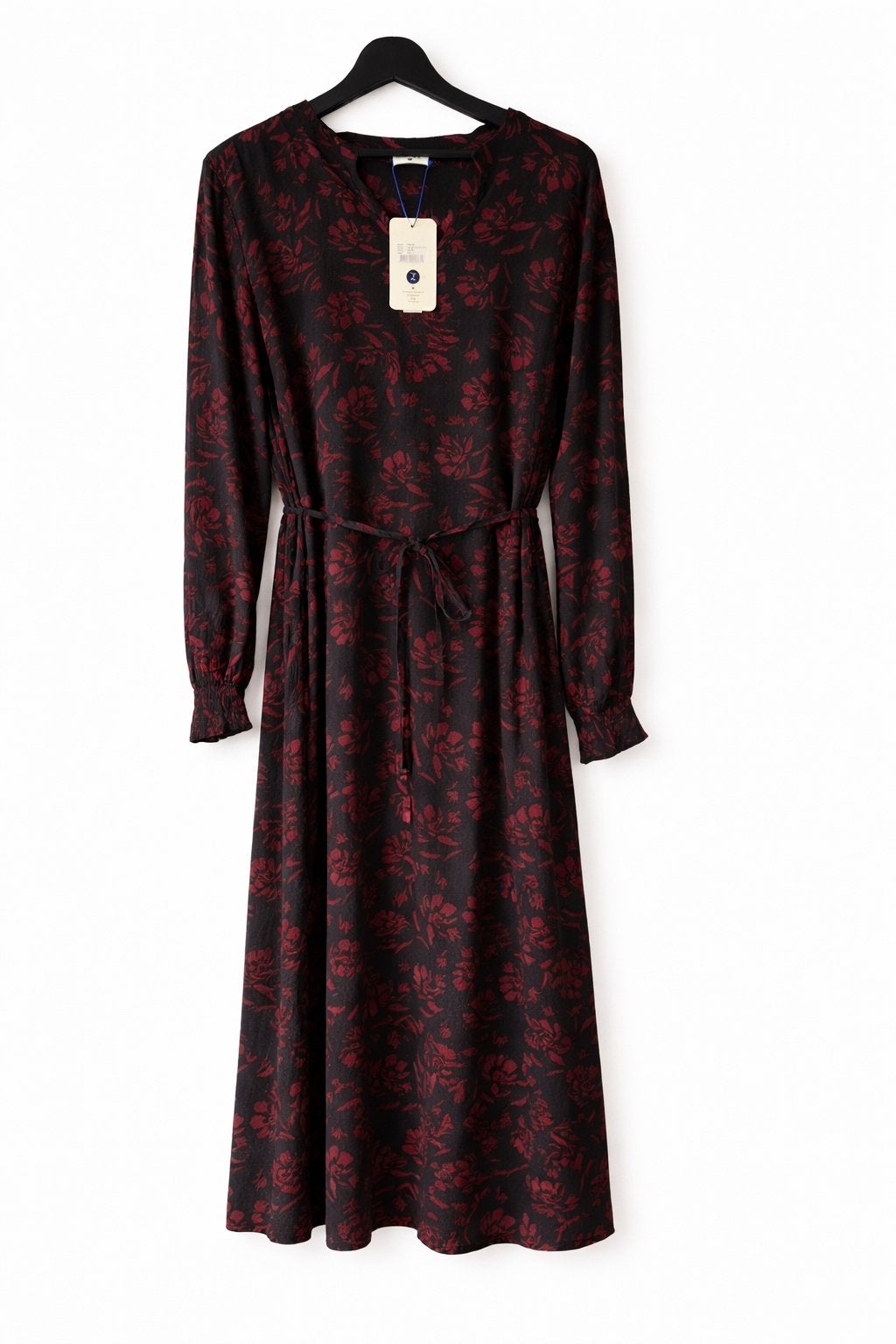 ZE-ZE Jurk met bloemenprint en strikceintuur L, Kleding | Dames, Meerkleurig, Maat 42/44 (L), Nieuw, Ophalen of Verzenden