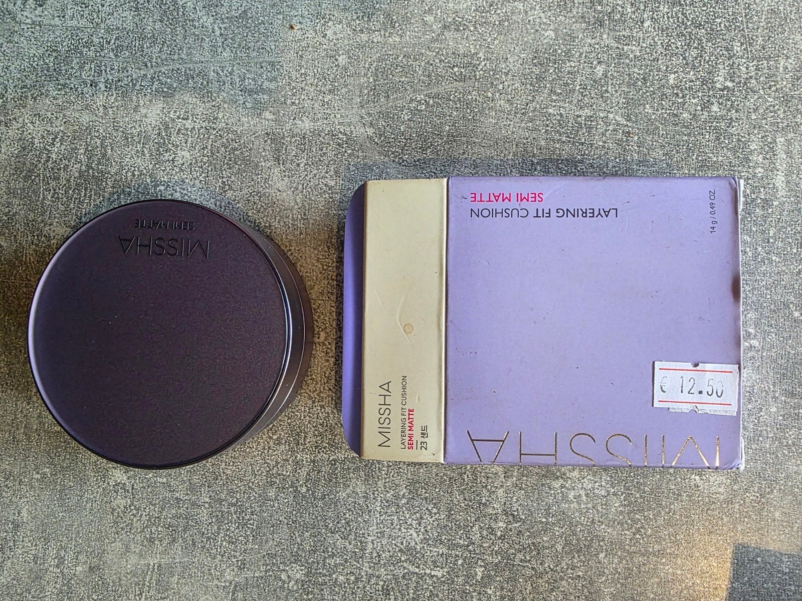 k-beauty Missha Layering Fit Cushion Semi Matte  Nr. 23 Sand, Overige kleuren, Gehele gezicht, Nieuw, Ophalen of Verzenden