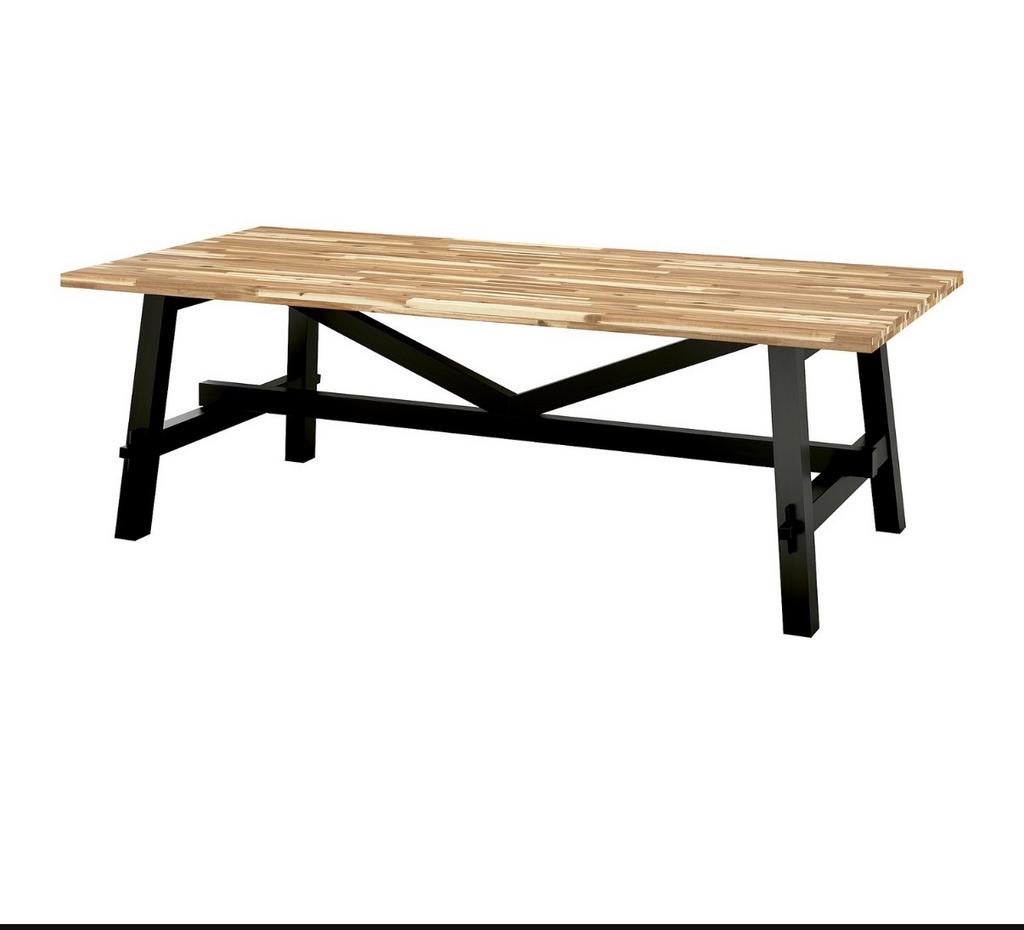 IKEA SKOGSTA Massief Acaciahouten Tafel/SolidAcaciaWoodTable, Huis en Inrichting, Ophalen, Gebruikt, 50 tot 100 cm, Vijf personen of meer