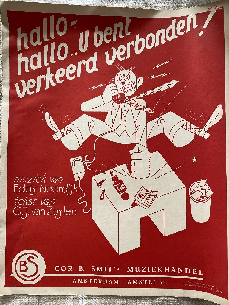 Hallo-hallo.. u bent verkeerd verbonden! Eddy Noordijk, Zang, Gebruikt, Ophalen of Verzenden, Artiest of Componist