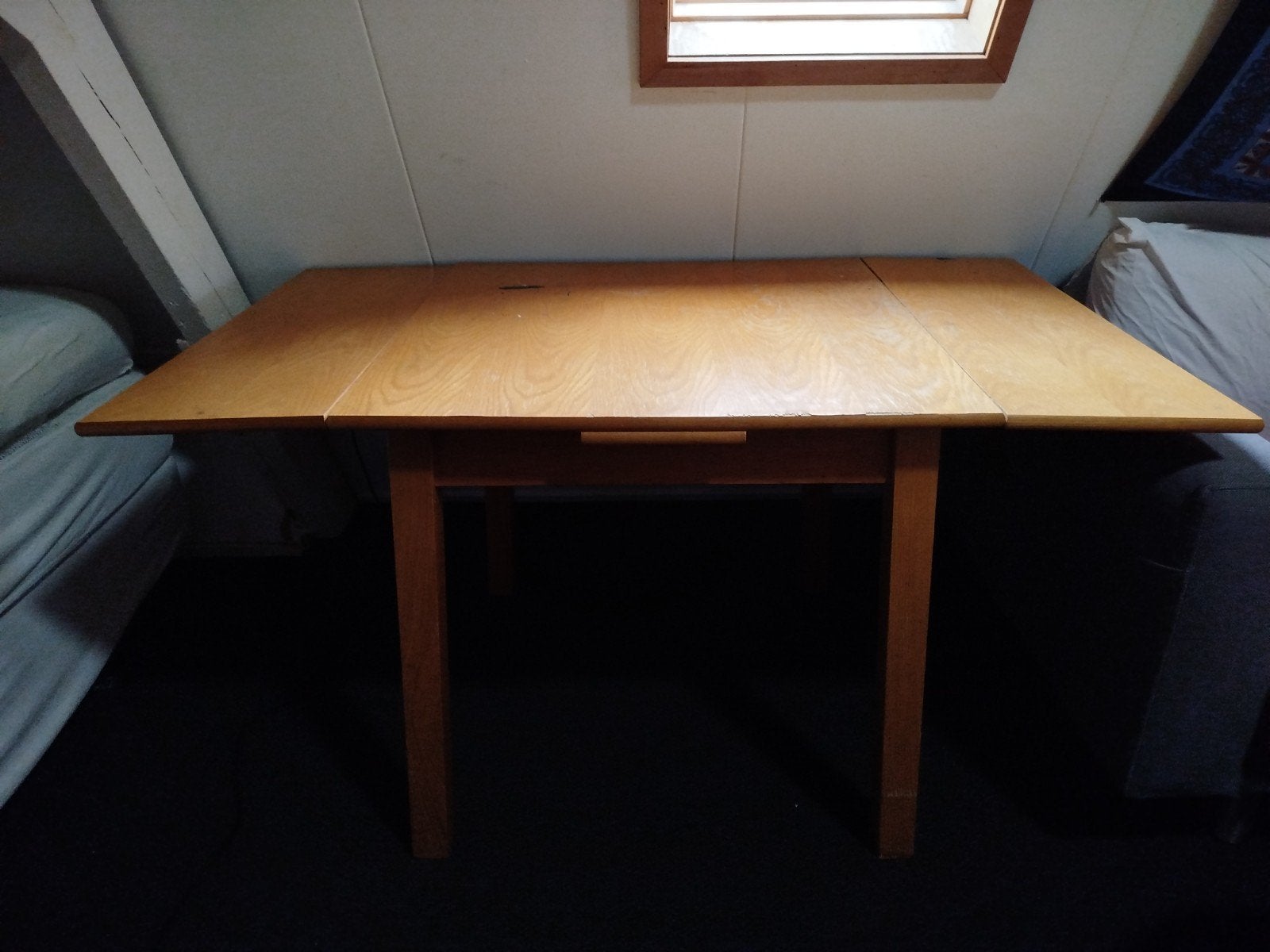 Uitschuifbare eettafel 80x80/140x80 cm, demonteerbaar, Huis en Inrichting, Ophalen, Gebruikt, 100 tot 150 cm, 50 tot 100 cm