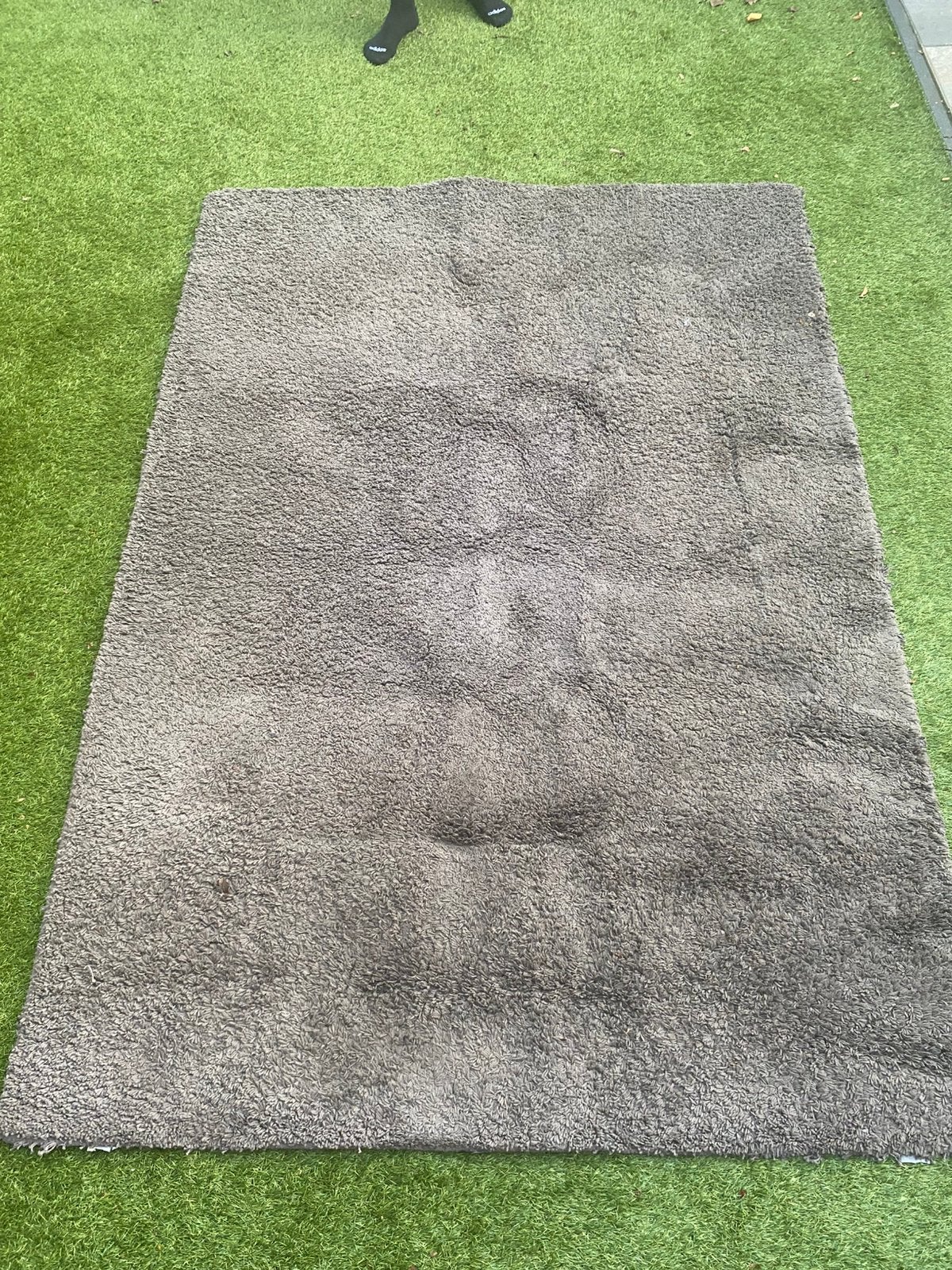 grijs vloerkleed, Huis en Inrichting, Ophalen, Gebruikt, 150 tot 200 cm, 200 cm of meer