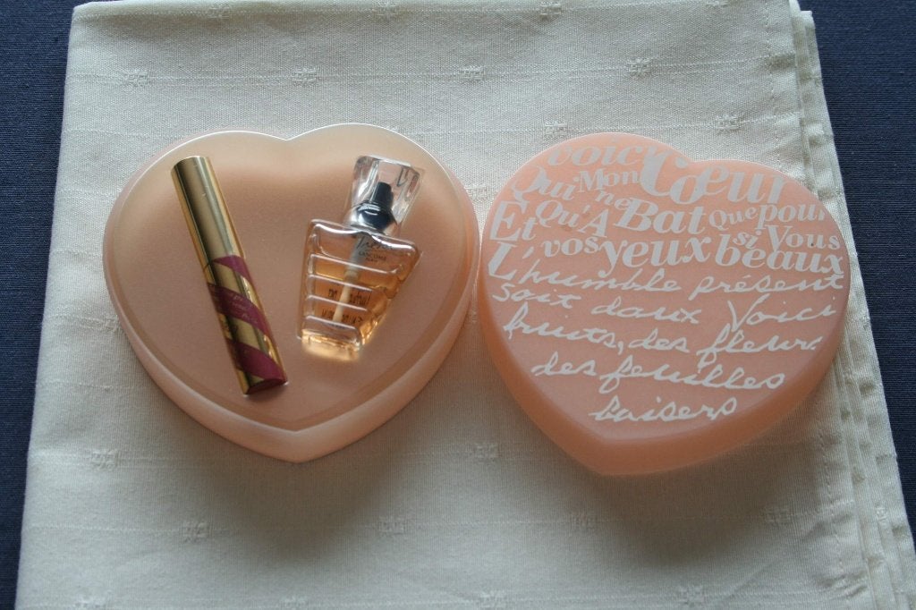 Lancôme Duo Hardbox Trésor EdP 5 ml  Lip Brio Rose Audrey 40, Ophalen of Verzenden, Nieuw, Miniatuur, Gevuld