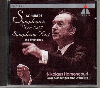 Schubert Symfonieën 3, 5 & 7 'De Onvoltooide' - Harnoncourt, Symfonie, Schubert, Ophalen of Verzenden, Zo goed als nieuw