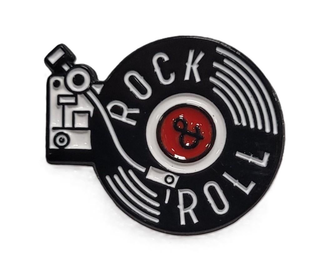 Rock and Roll vinyl plaat pin van metaal speldje pins