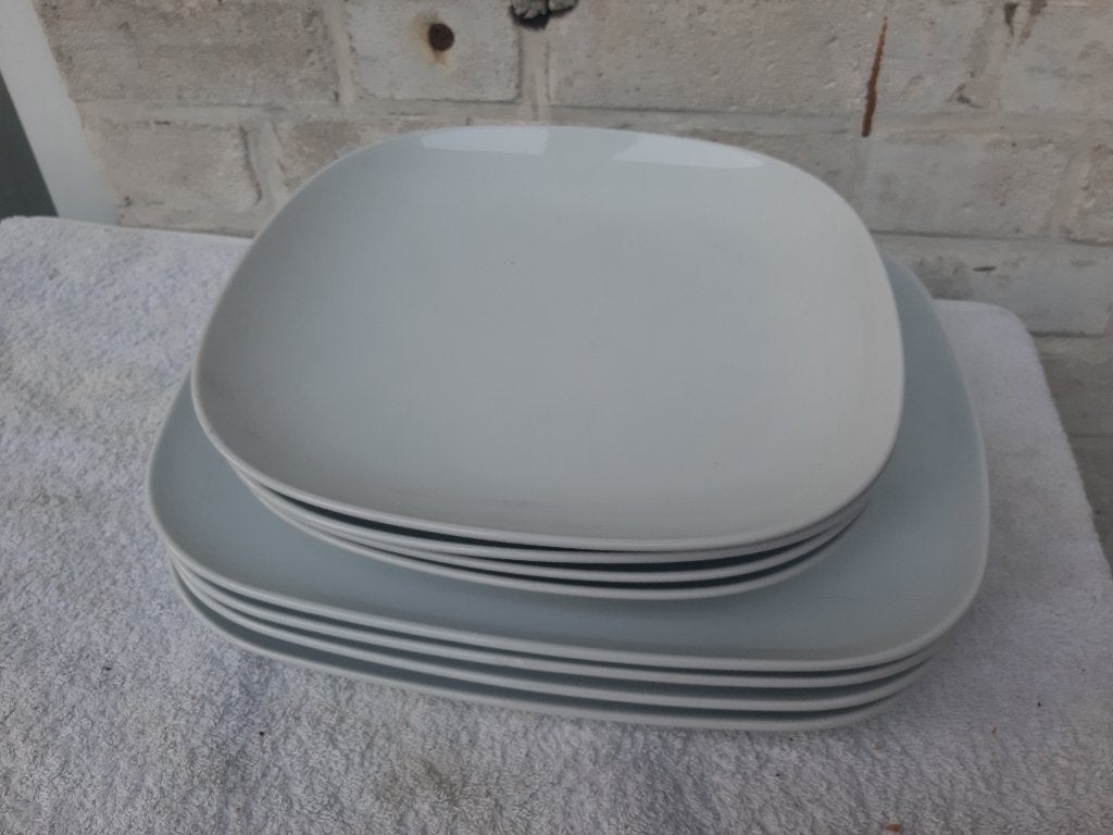 Serviesgoed, borden, Ikea vierkante witte boorden, 3 stuks, Ophalen, Gebruikt, IKEA, Bord(en)