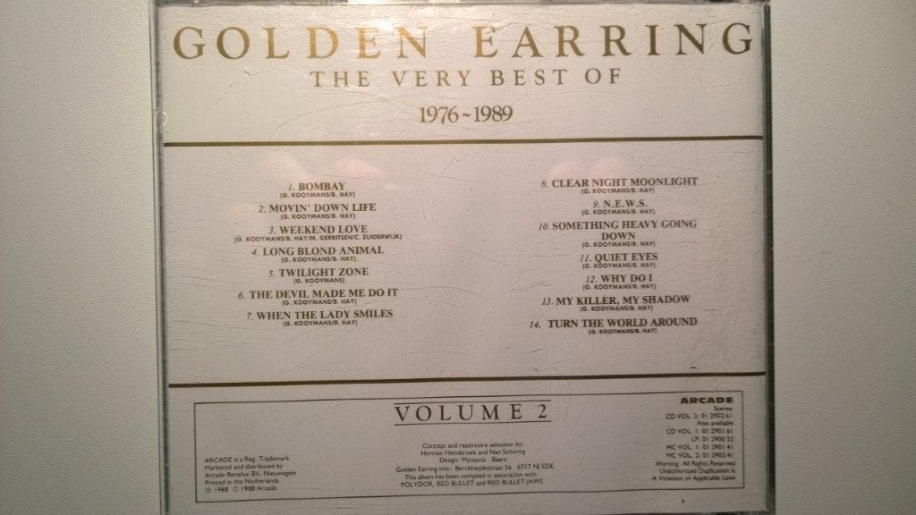 Golden Earring - The Very Best Of 1976 - 1989 Volume 2, Ophalen of Verzenden, Zo goed als nieuw, Poprock, Album
