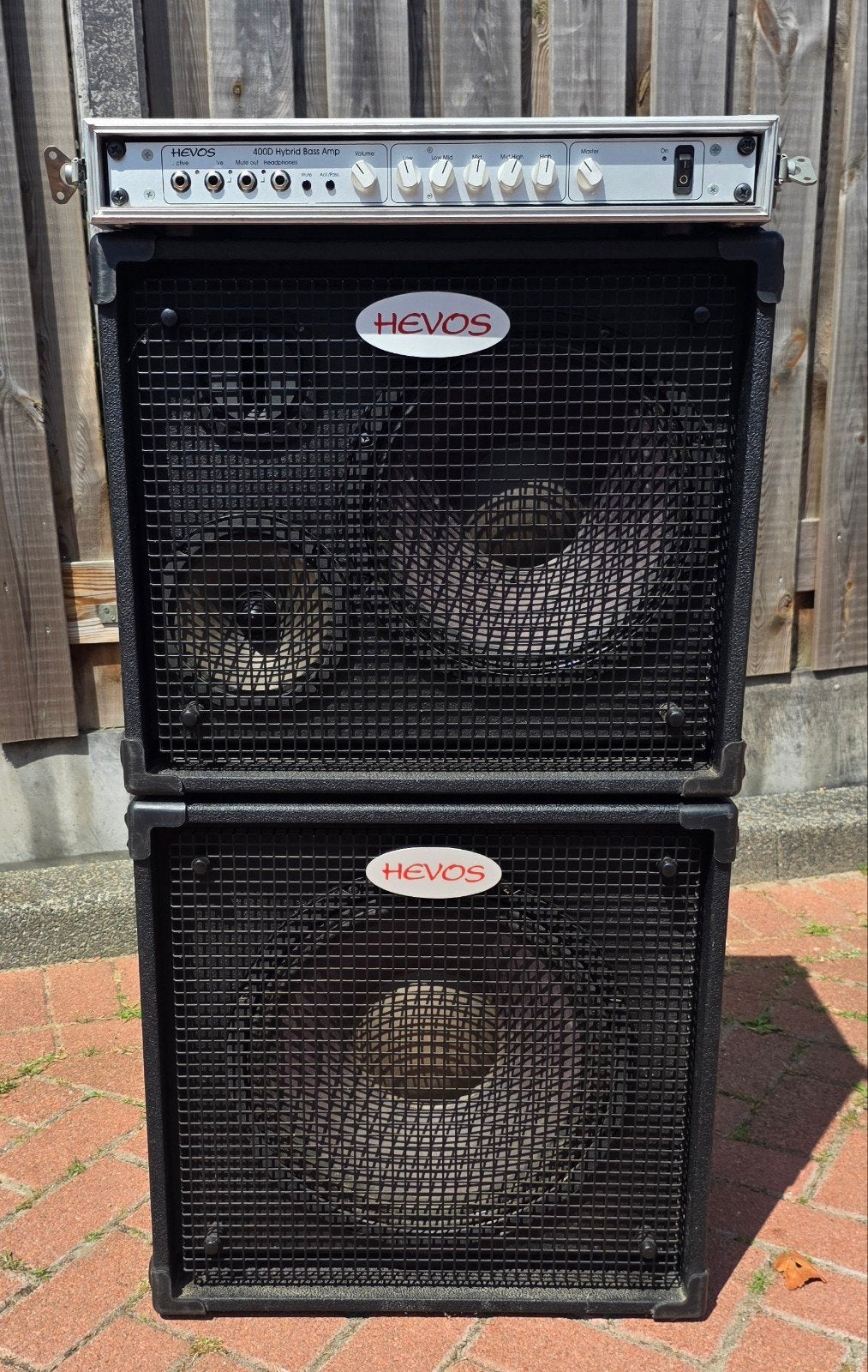 Hevos 400D Hybrid Basversterker met 2 Hevos Cabs, Muziek en Instrumenten, Strijkinstrumenten | Contrabassen, Ophalen, Gebruikt