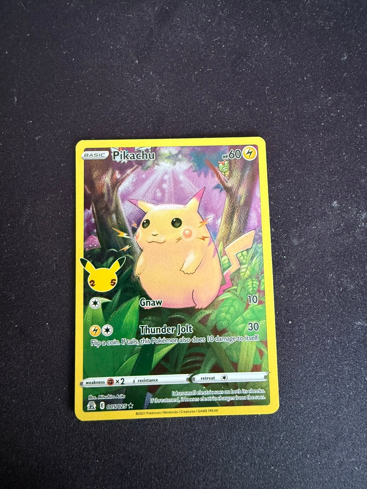 Pikachu Celebrations 25th Anniversary Pokémon Kaart, Ophalen of Verzenden, Zo goed als nieuw, Losse kaart