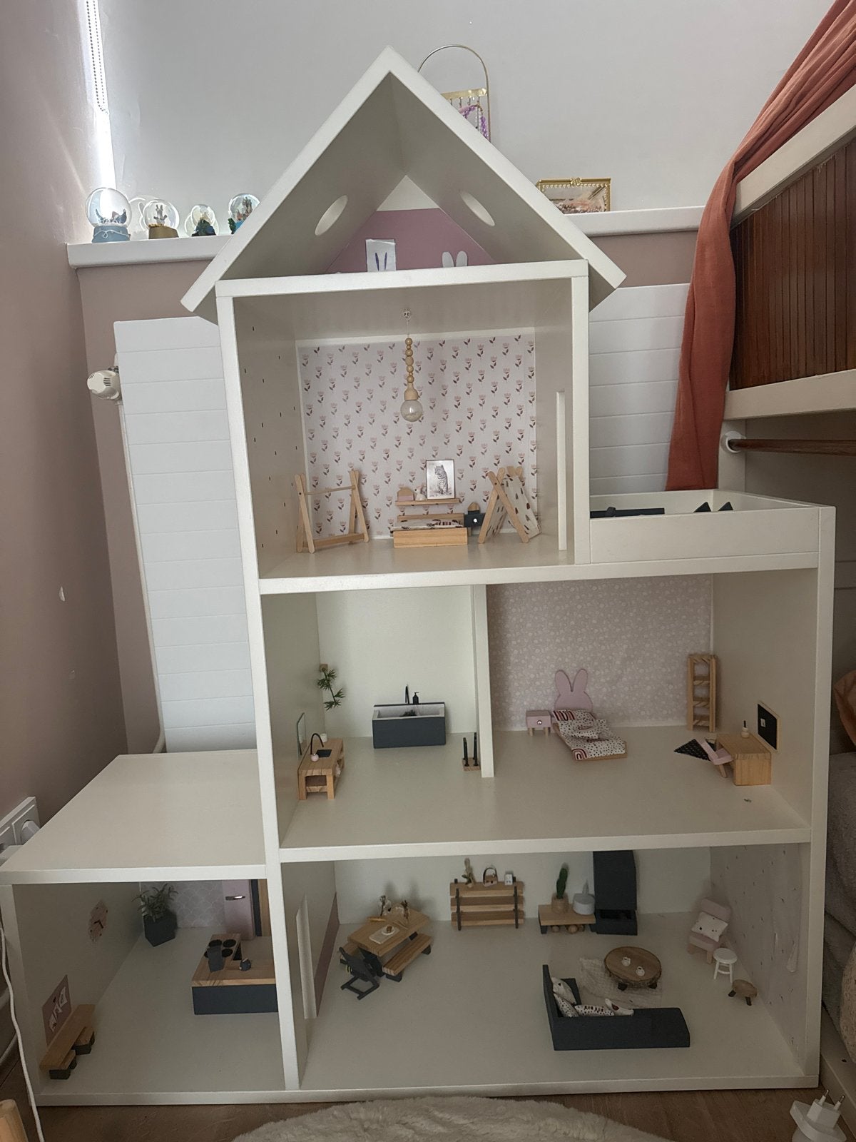 Prachtig zelfgemaakt poppenhuis (100x38x123 cm), Verzamelen, Ophalen, Gebruikt, Poppenhuis