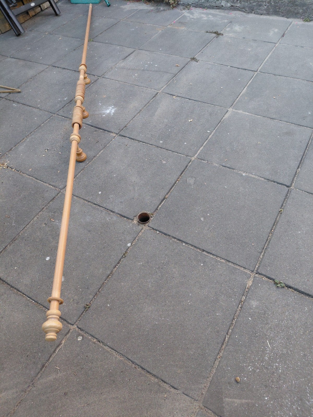 gordijnroede van grenen, Ophalen, 350 cm, Hout