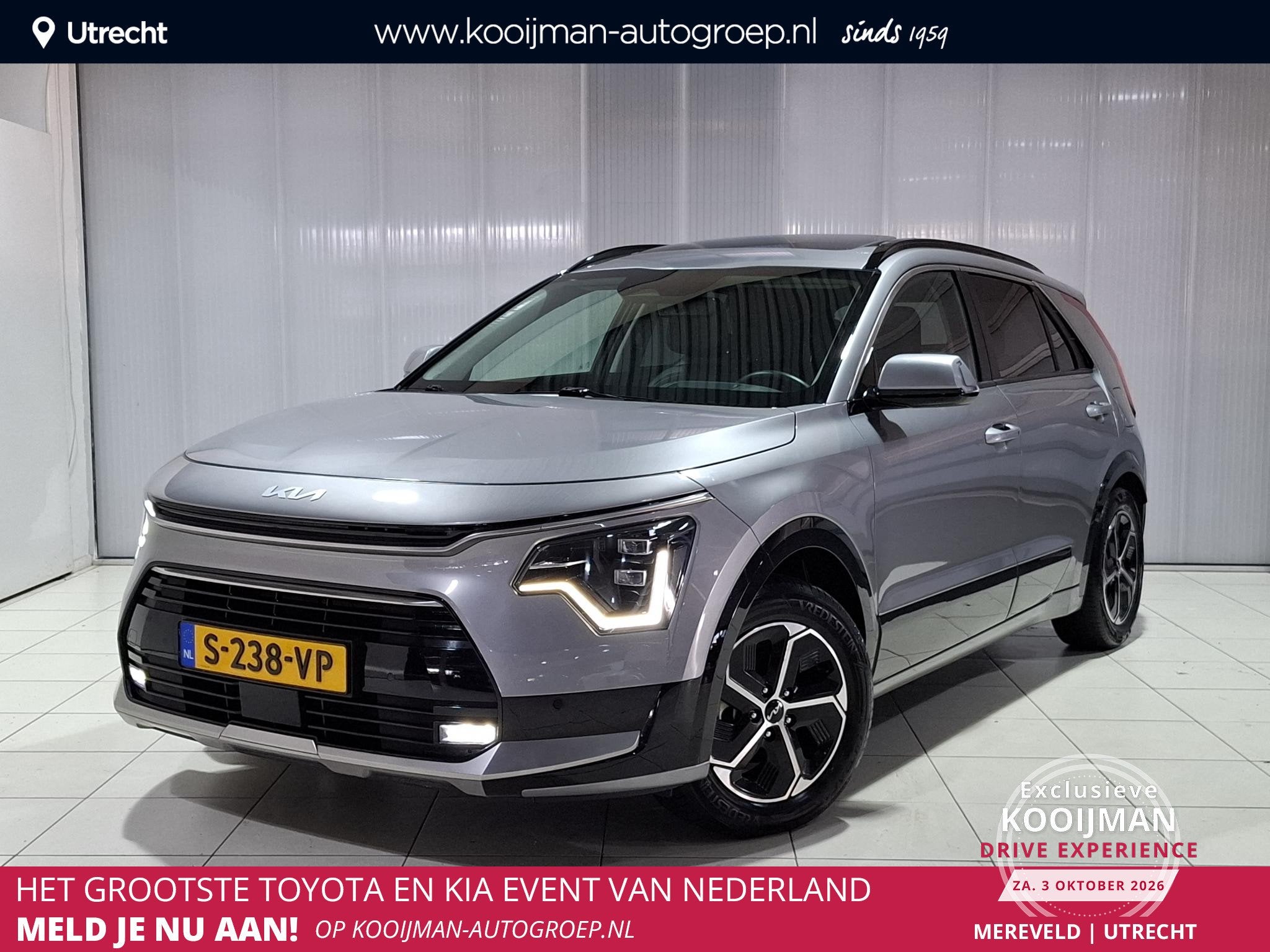 Kia Niro 1.6 GDi Hybrid DynamicPlusLine Trekhaak, Stoel en S, Auto's, 1374 kg, Gebruikt, Euro 6, Origineel Nederlands