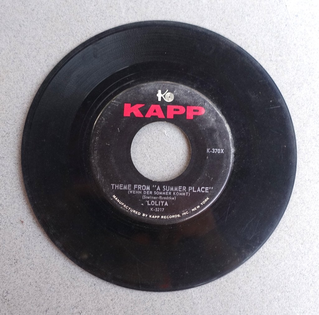 Lolita - Theme From "A Summer Place" / Cowboy Jimmy Joe, Gebruikt, Overige genres, 7 inch, Ophalen of Verzenden