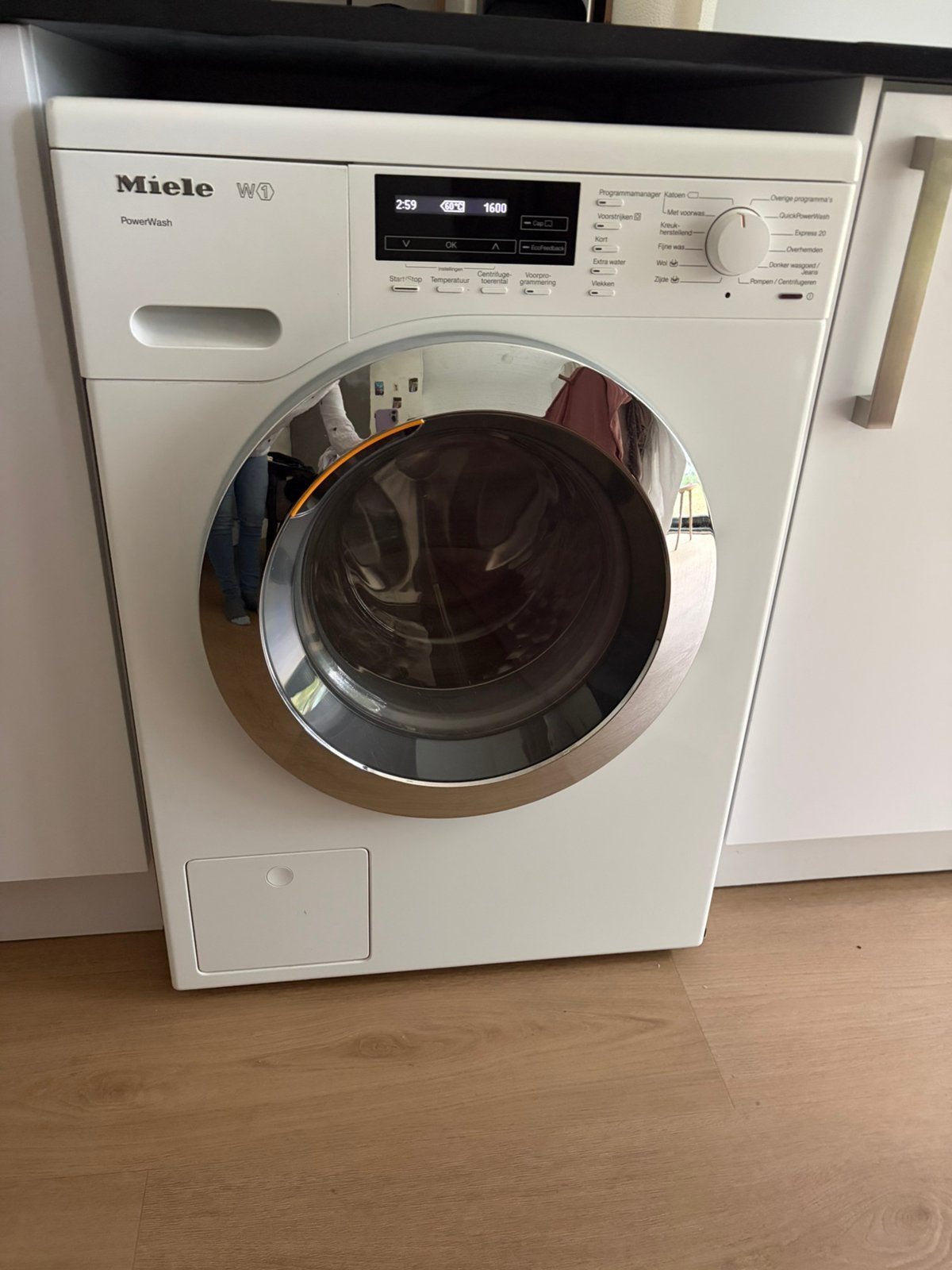 Miele W1 PowerWash WKF120 Wasmachine, Ophalen, 1200 tot 1600 toeren, Gebruikt, 8 tot 10 kg