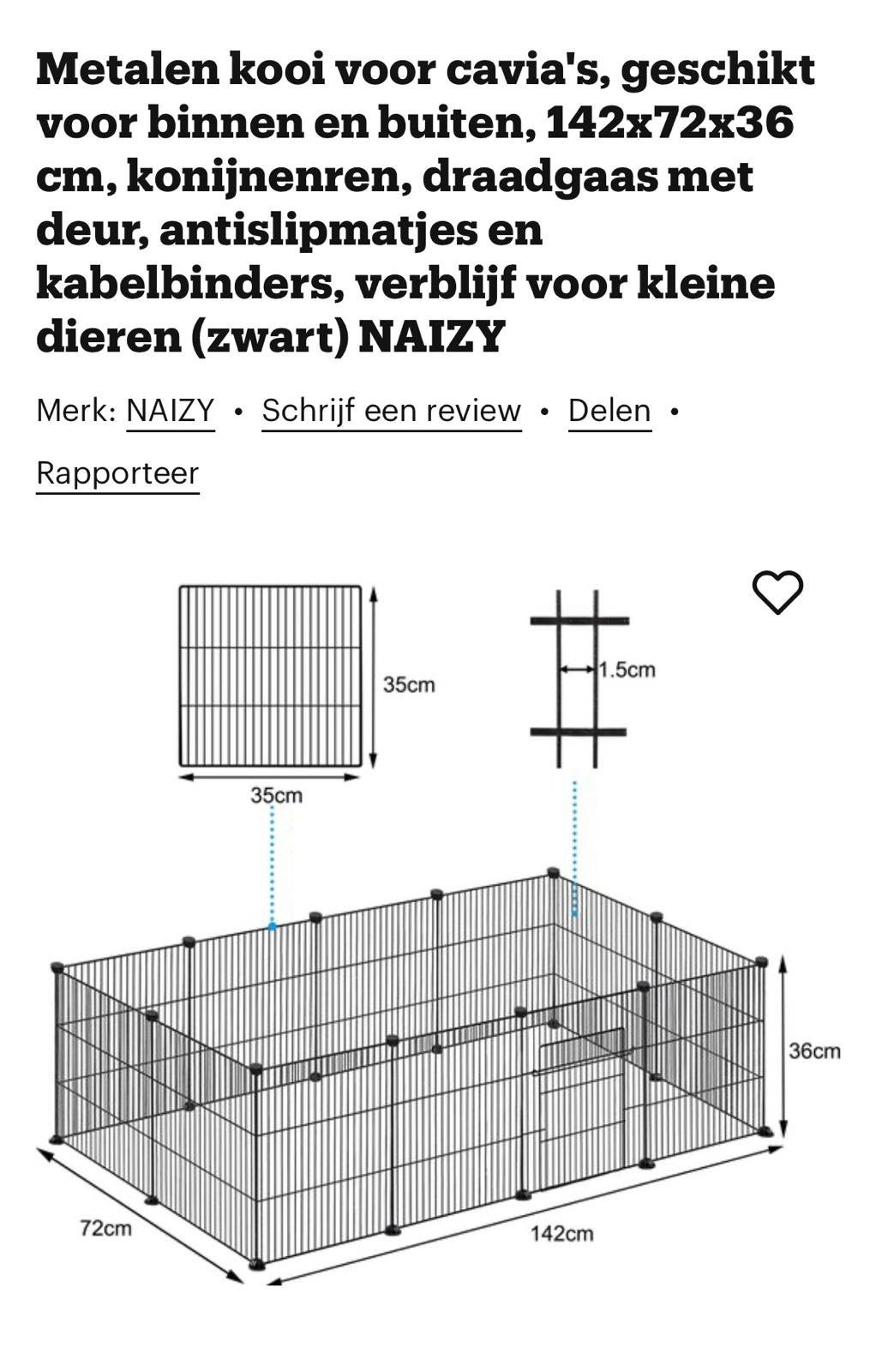Metalen kooi voor cavia’s en konijnen, Ophalen, Zo goed als nieuw, 110 cm of meer, Minder dan 65 cm
